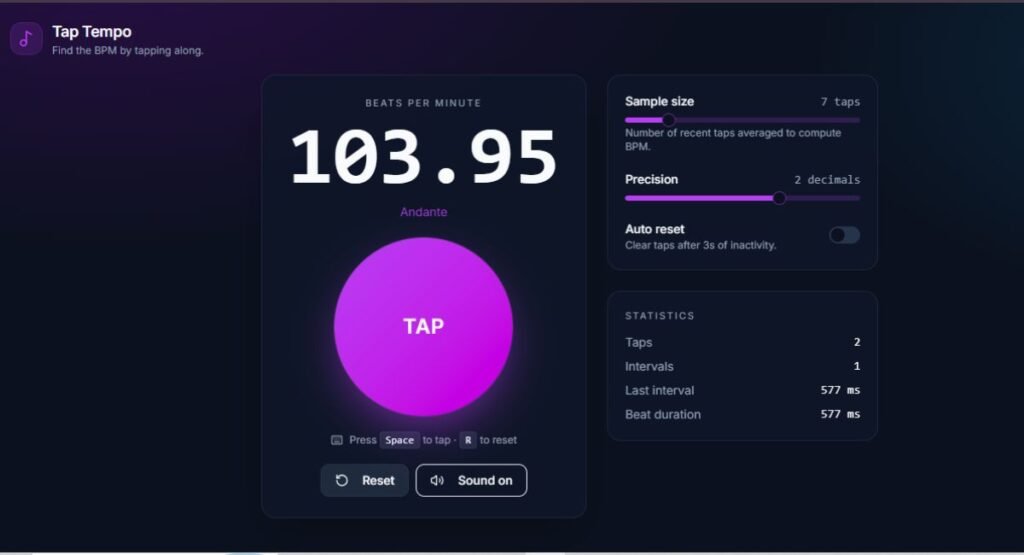How to Use Tap Tempo Tool