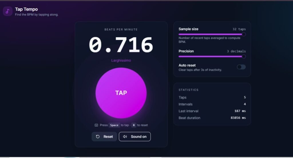 Calculate BPM Instantly